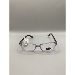 M America Eyeglasses MU204 51-16-140 Purple Clear Rectangle Frames Only Demo Len